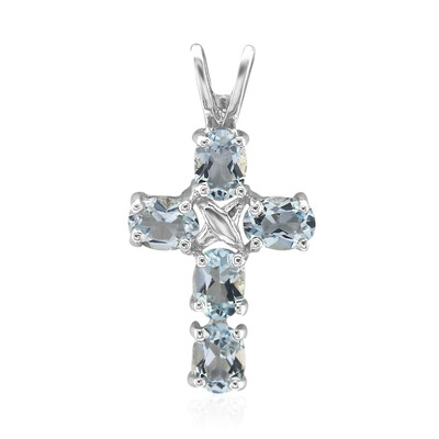 Ciondolo in argento con Topazio Blu Cielo