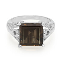 Anello in argento con Quarzo Fumè
