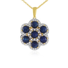 Collana in argento con Zaffiro Stellato Blu
