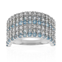 Anello in argento con Topazio Bianco