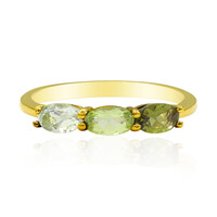 Anello in argento con Tormalina Verde