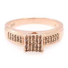 Anello placcato in oro con Diamante Fancy