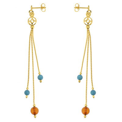 Orecchini in argento con Ambra Baltica (dagen)