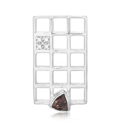 Ciondolo in argento con Zircone Rosso (MONOSONO COLLECTION)