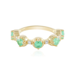 Anello in argento con Smeraldo Russo