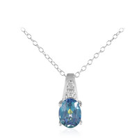 Collana in argento con Topazio Mistico Blu Colomba