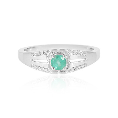 Anello in argento con Smeraldo Russo