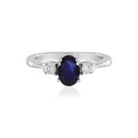 Anello in argento con Zaffiro Blu del Madagascar