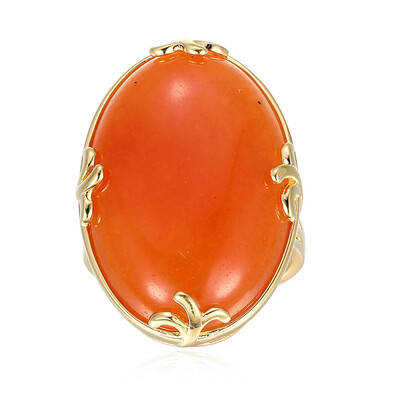 Anello in argento con Avventurina Rossa