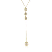 Collana in oro con Diamante Champagne I2 (de Melo)