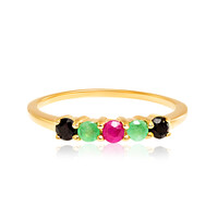 Anello in argento con Zaffiro  Nero