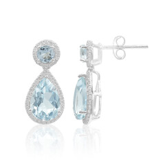 Orecchini in argento con Topazio Blu Cielo