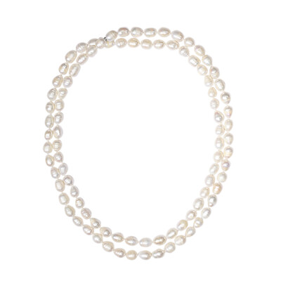 Collana in argento con Perla di Acqua Dolce (TPC)
