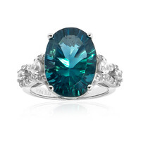 Anello in argento con Fluorite Blu Caraibico