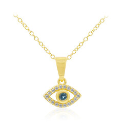Collana in argento con Topazio Blu Londra