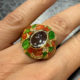 Anello in argento con Ametista Verde (Adela Silber)