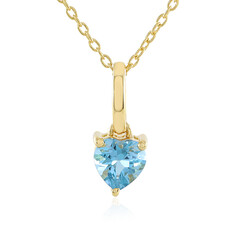 Collana in argento con Topazio Blu Svizzero