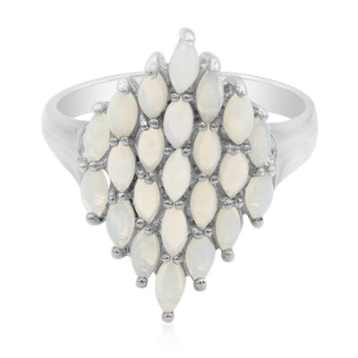 Anello in argento con Opale Bianco