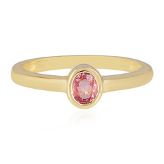 Anello in oro con Zaffiro Padparadscha