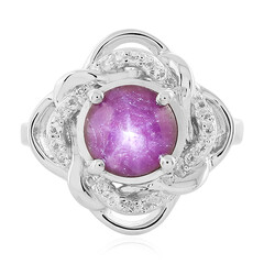 Anello in argento con Rubino Stellato Channapatna