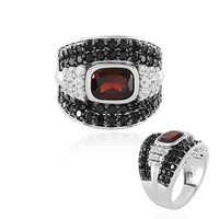 Anello in argento con Granato Mozambico
