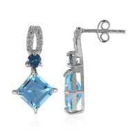 Orecchini in argento con Topazio Blu Cielo