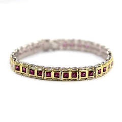 Bracciale in argento con Rodolite (Dallas Prince Designs)