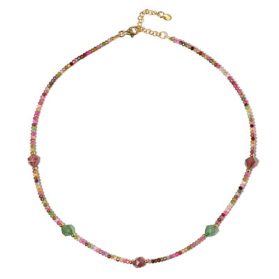 Collana in argento con Quarzo Fragola