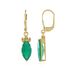 Orecchini in argento con Onice Verde
