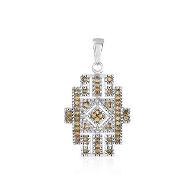 Ciondolo in argento con Zircone Cognac