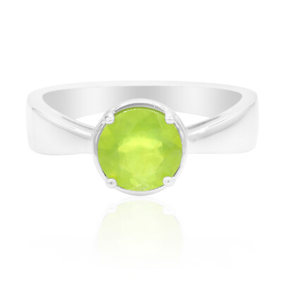 Anello in argento con Opale Verde Brasiliano