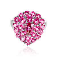 Anello in argento con Topazio Rosa