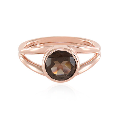 Anello in argento con Quarzo Fumè