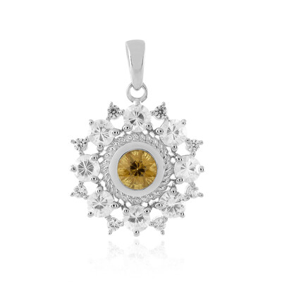 Ciondolo in argento con Zircone Giallo