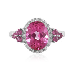 Anello in argento con Topazio Rosa