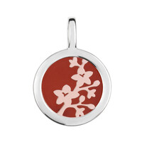 Ciondolo in argento con Ambra Baltica color Ciliegia