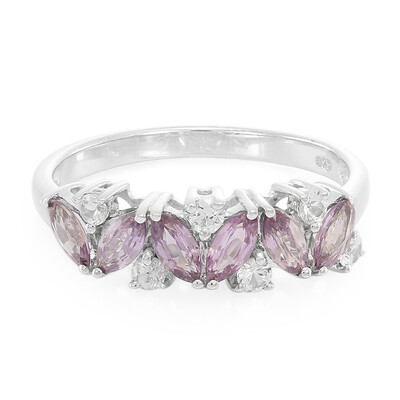 Anello in argento con Zaffiro Ceylon Porpora (non riscaldato)