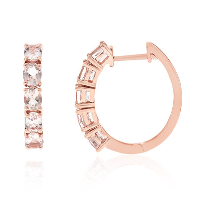 Orecchini in oro con Morganite AAA