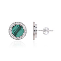 Orecchini in argento con Malachite