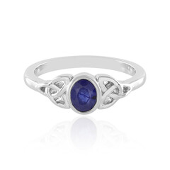 Anello in argento con Zaffiro Blu del Madagascar