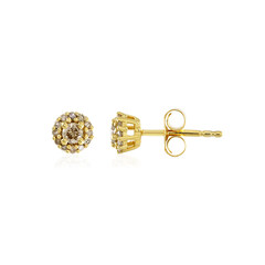 Orecchini in argento con Diamante Champagne PK