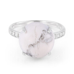 Anello in argento con Howlite