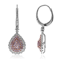 Orecchini in oro con Diamante Rosa I1 (CIRARI)