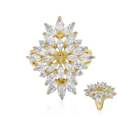Anello in argento con Topazio Bianco