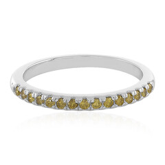 Anello in argento con Diamante Giallo I3