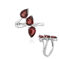 Anello in argento con Granato Mozambico
