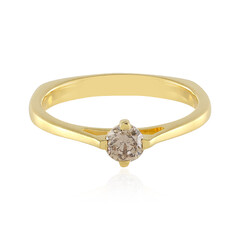 Anello in argento con Diamante Champagne I2