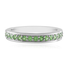 Anello in argento con Tsavorite della Tanzania
