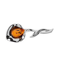 Spilla in argento con Ambra Baltica