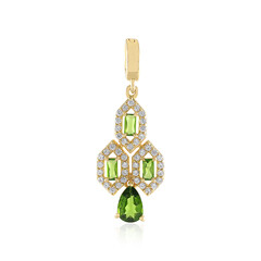 Ciondolo in argento con Diopside Russo